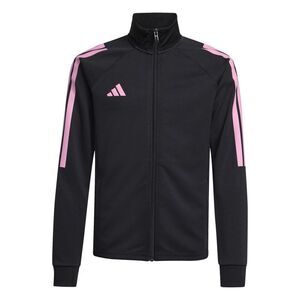 Adidas Childrens/Kids Sereno 3 Stripes Track Jacket / Black/Pink